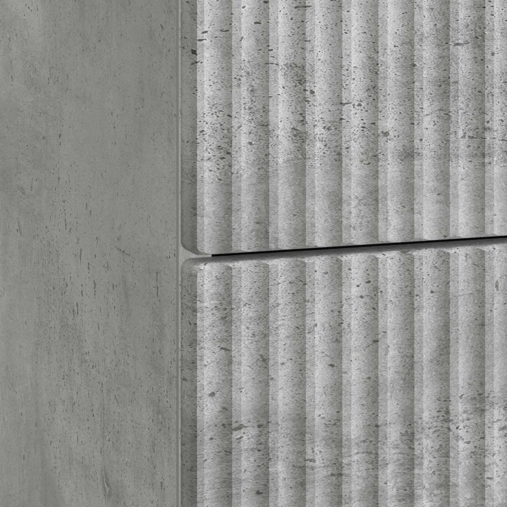 Armadio da Notte con cassetto Grigio Cemento 62 x 34,5 x 48 cm