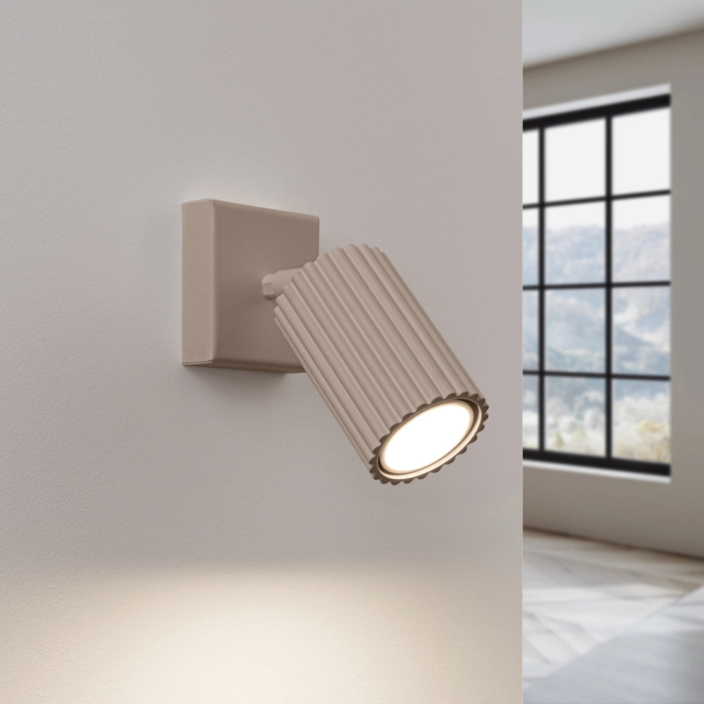 Applique moderna taupe orientabile GU10 GRAVIO Pure Lume