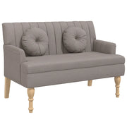 Panca con Cuscini Tortora 113x64,5x75,5 cm in Tessuto CFW8623510