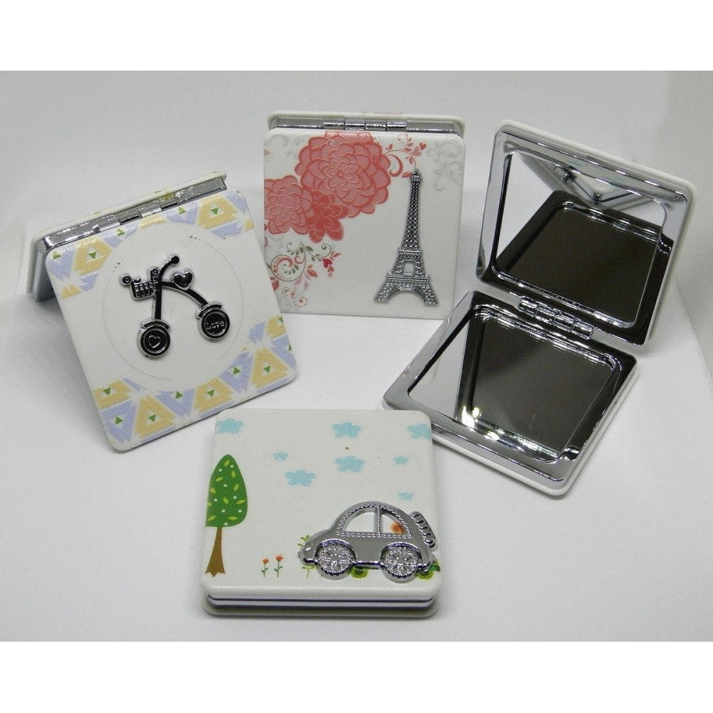 Trade Shop - Specchietto Specchio Da Borsa Borsette Per Donna Make Up Richiudibile Idea Regalo -
