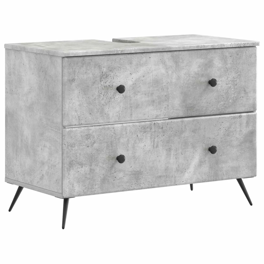 Set di Armadi da Bagno da 2 Pezzi BREDA Grigio Cemento 3417561