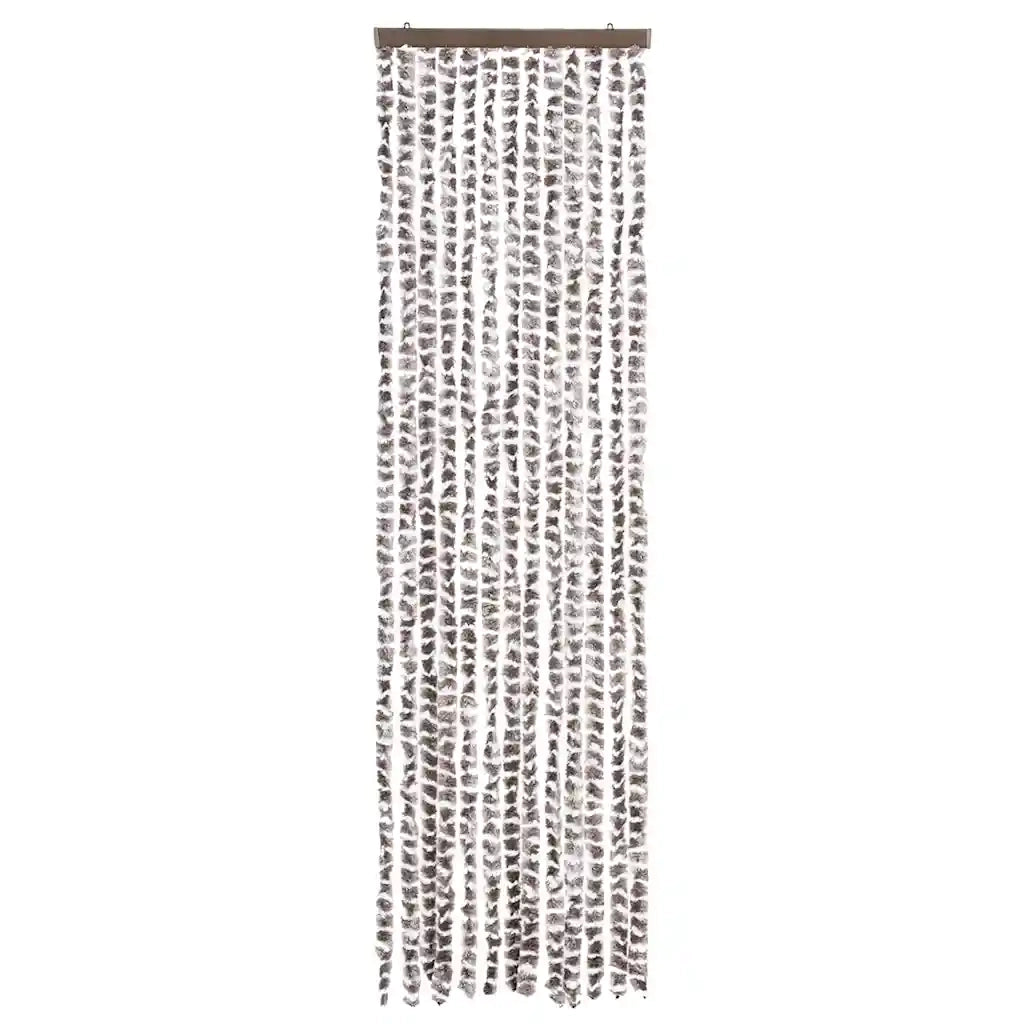 Tenda Antimosche Tortora e Bianca 56x200 cm in Ciniglia CFW8738686