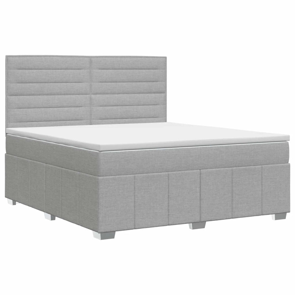 Letto box spring con materasso Grigio Chiaro 140 x 190 cm 3454127