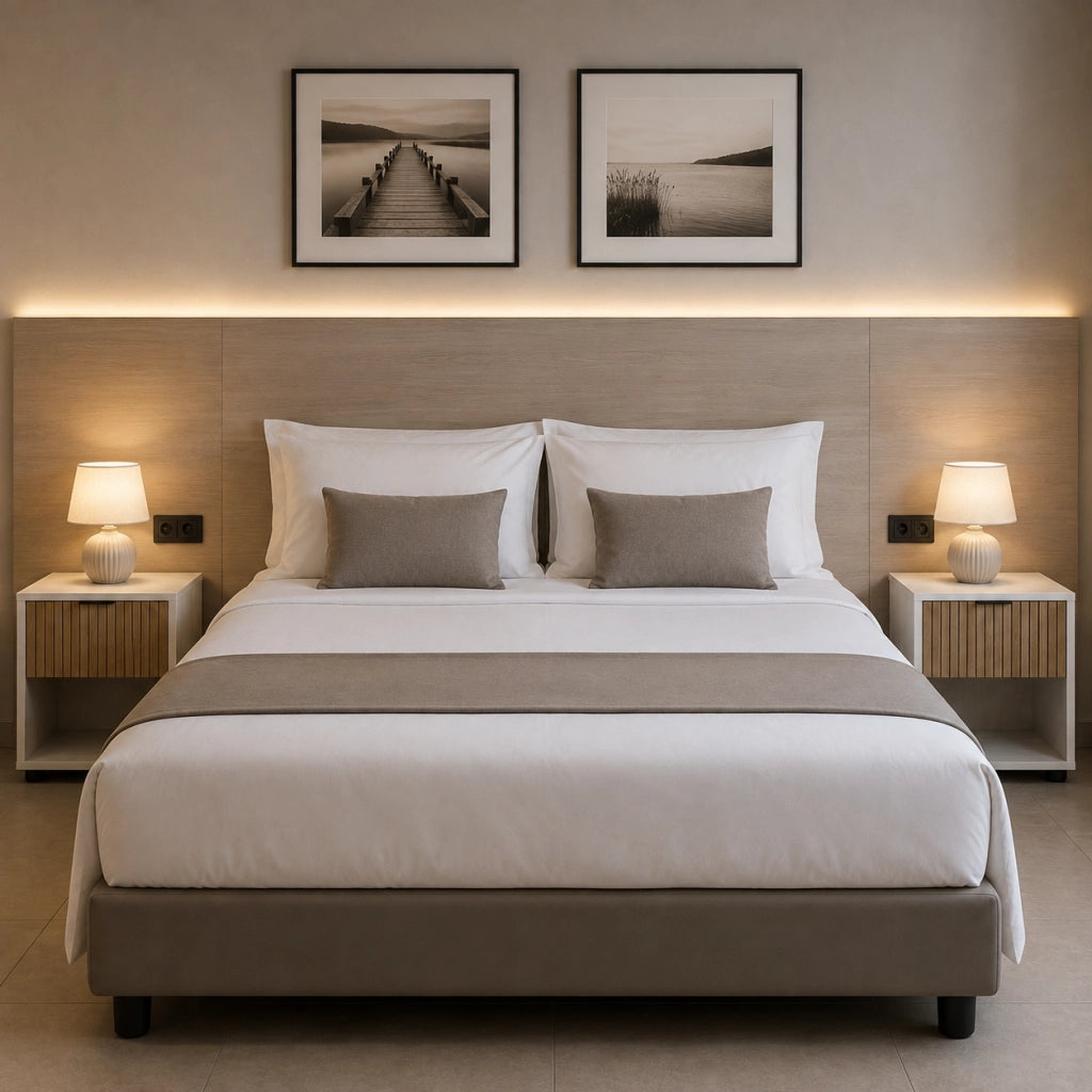 Comodino in Legno 1 Cassetto e Ripiano Design Moderno 40x30 h45 cm Bianco Rovere