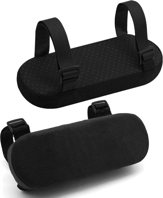 Supporti per gomito ergonomici con schiuma di espansione - Cuscino di supporto per gomito per seggiorettano - Set da 2 - Nero.