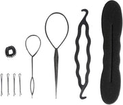 Set di strumenti per la pettinatura - Crea il Bun Magico - Trecce e coda di cavallo/Tail di coda - Resistente e duraturo - Accessori per la pettinatura femminile - Facile da utilizzare - Accessori per la styling dei capelli