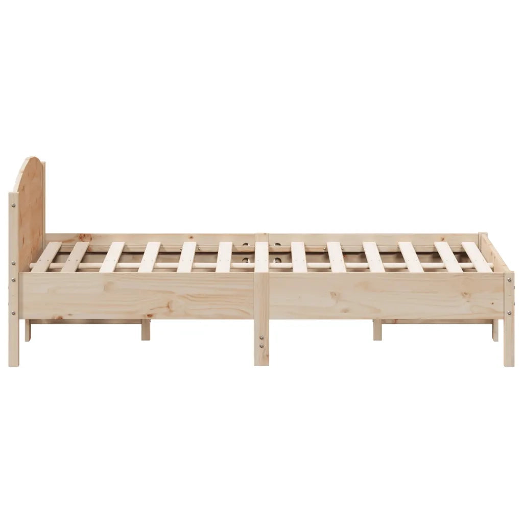 Letto senza Materasso 135x190 cm in Legno Massello di Pino 842606