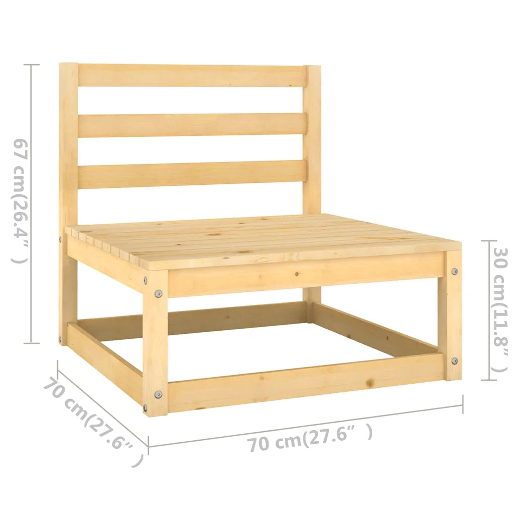 Set Divani da Giardino 10 pz con Cuscini Legno Massello di Pino cod mxl 44696