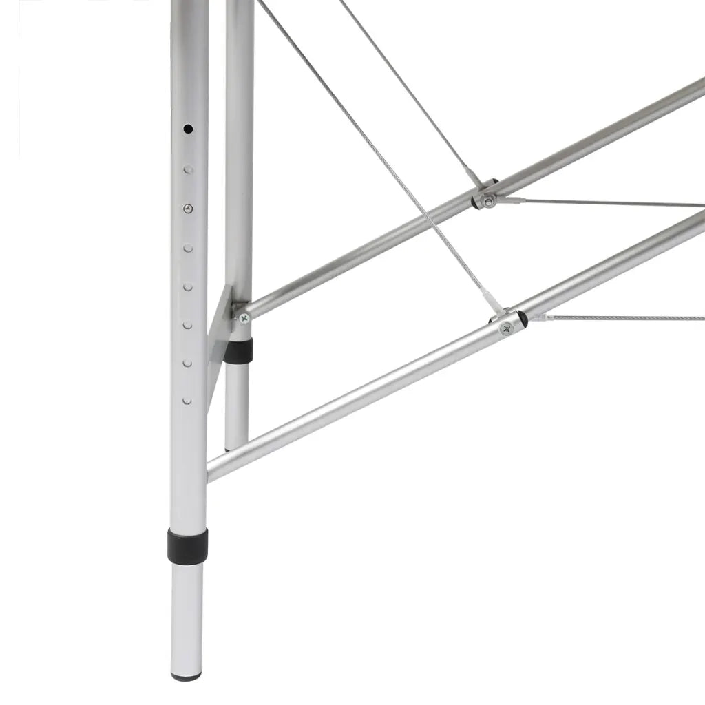 Lettino Pieghevole da Massaggio Nero 2 Zone Telaio in Alluminio CFW3246756