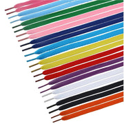 Trade Shop - Set 12 Coppie Paia Stringhe Elastiche Scarpe Sneaker Lacci Piatti Colorati -