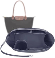 Organizzatore per Borsa Longchamp, organizzatore per Le Pliage S con 9 compartimenti e chiusura con cerniera di velluto pregiato (grigio S)