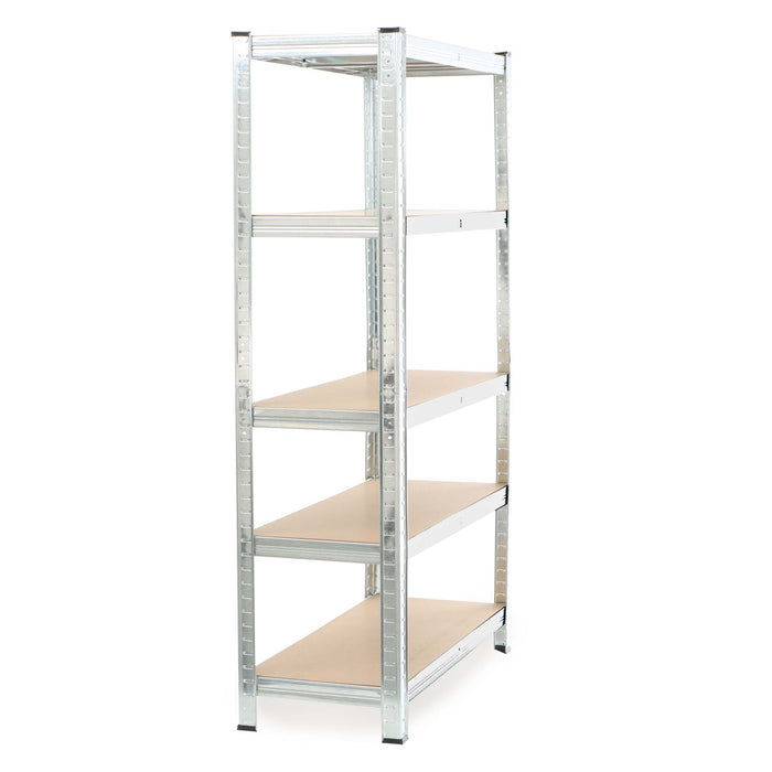 Scaffale per carichi pesanti zincato 180x90x45cm 875 kg Sistema a incastro Acciaio 5 ripiani