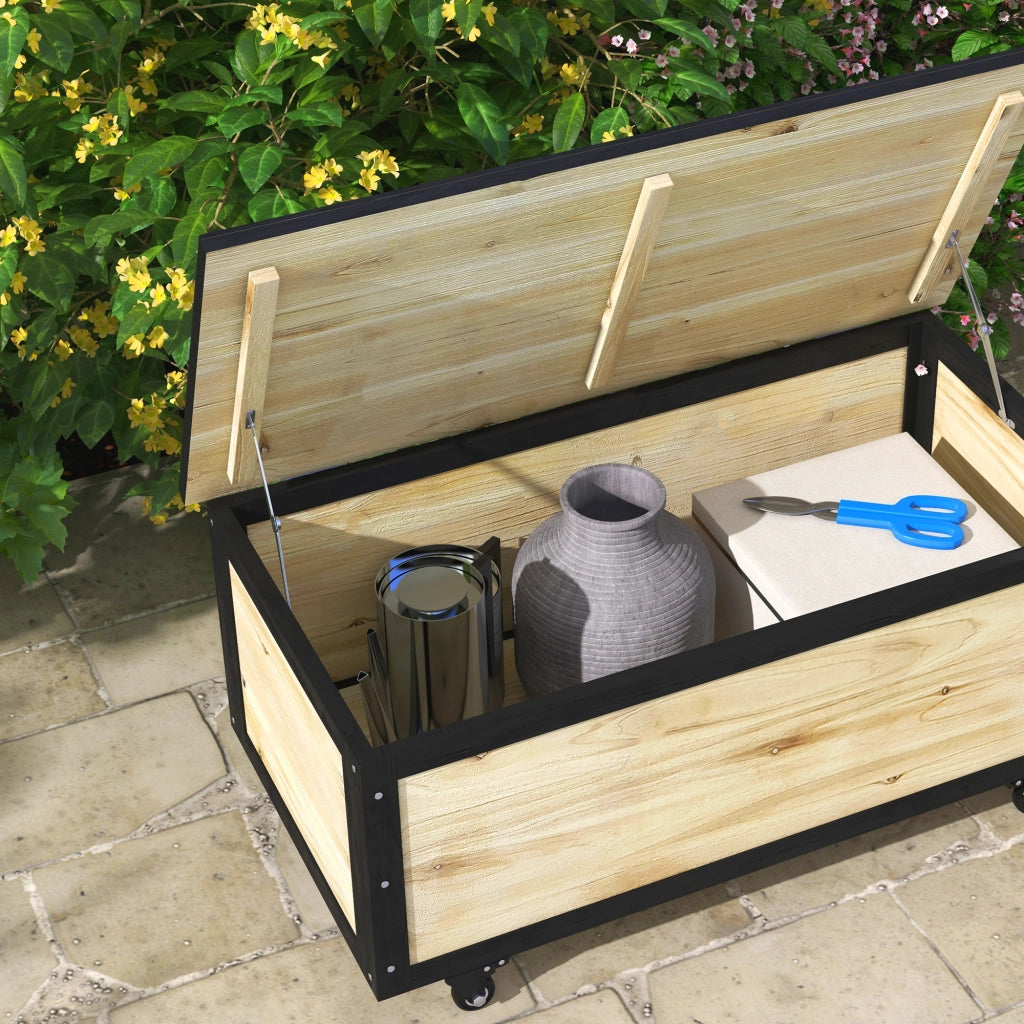 Cassetta da Giardino ¨C zephmum ¨C Naturale 100x50x43 cm