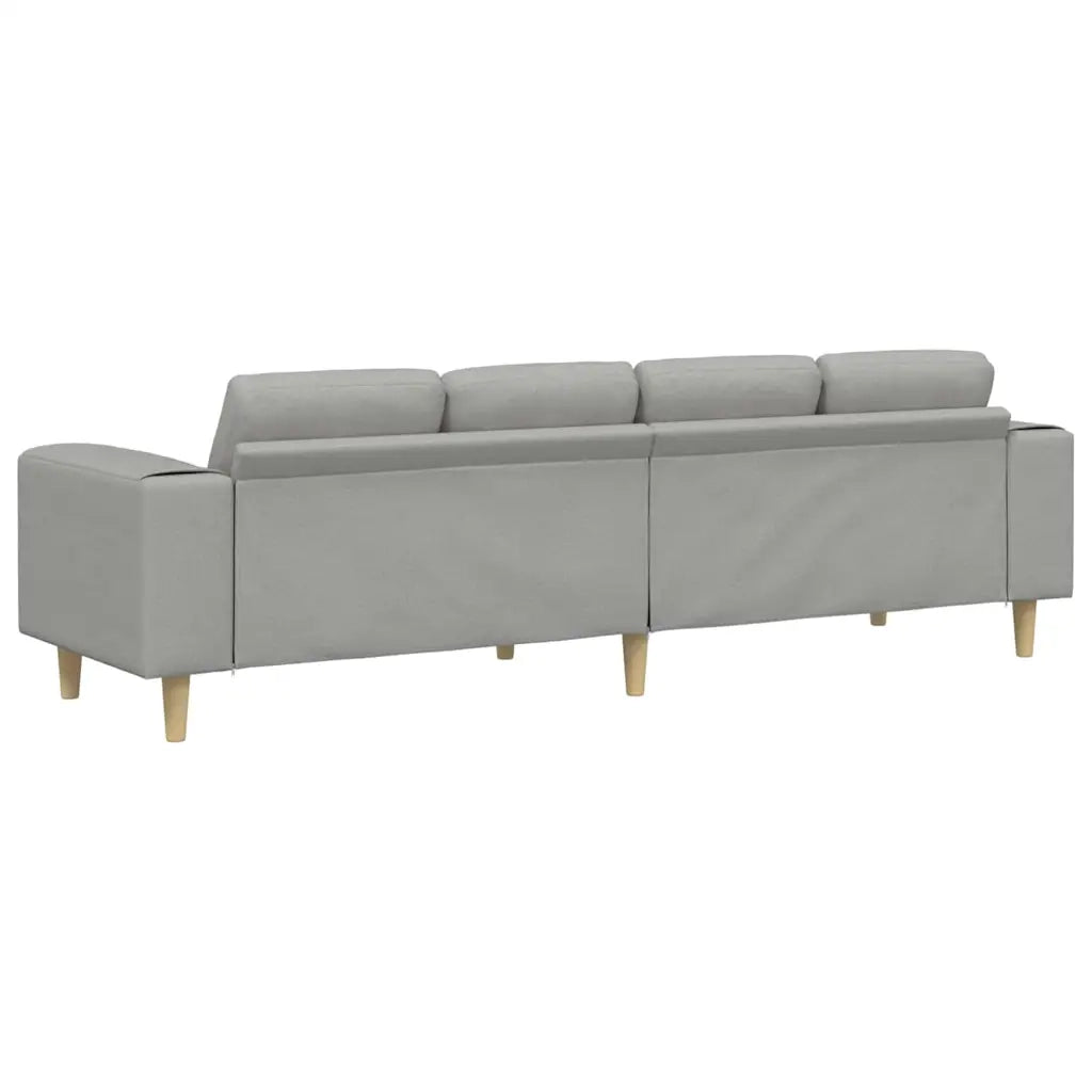Divano per Soggiorno Grigio Nuvola 250 x 77 x 76 cm Poliestere 3335089