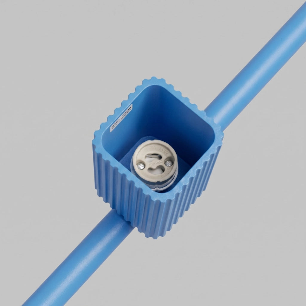 Lampadario RAYO 4 azzurro