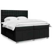 Giroletto a Molle con Materasso Nero 200x200 cm in Tessuto 3291791
