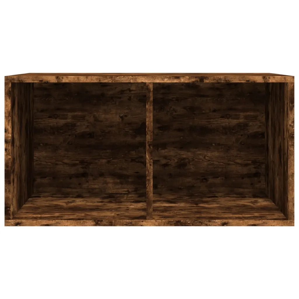 Contenitore per Vinili Rovere Fumo 71x34x36cm Legno Multistrato cod mxl 63665