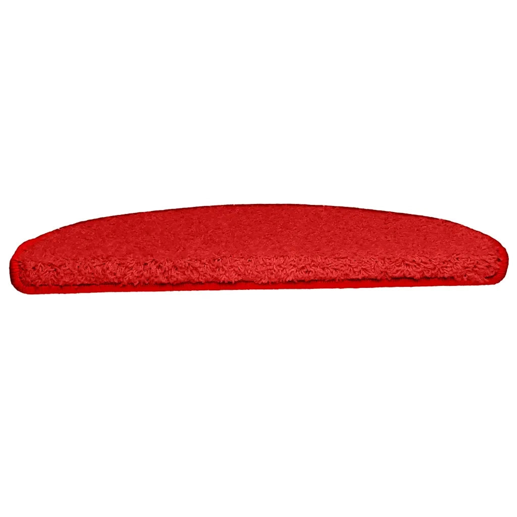 Tappetini per scale 15 pz 65x21x4 cm rossi semicircolari grandi 133907