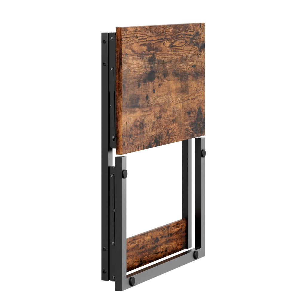 TAVOLINO C 60x37x71 cm Marrone rustico in metallo e pannello truciolare