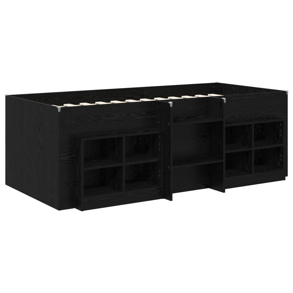 Struttura Letto Loft con Mobile 3 pz Rovere Nero 3423431