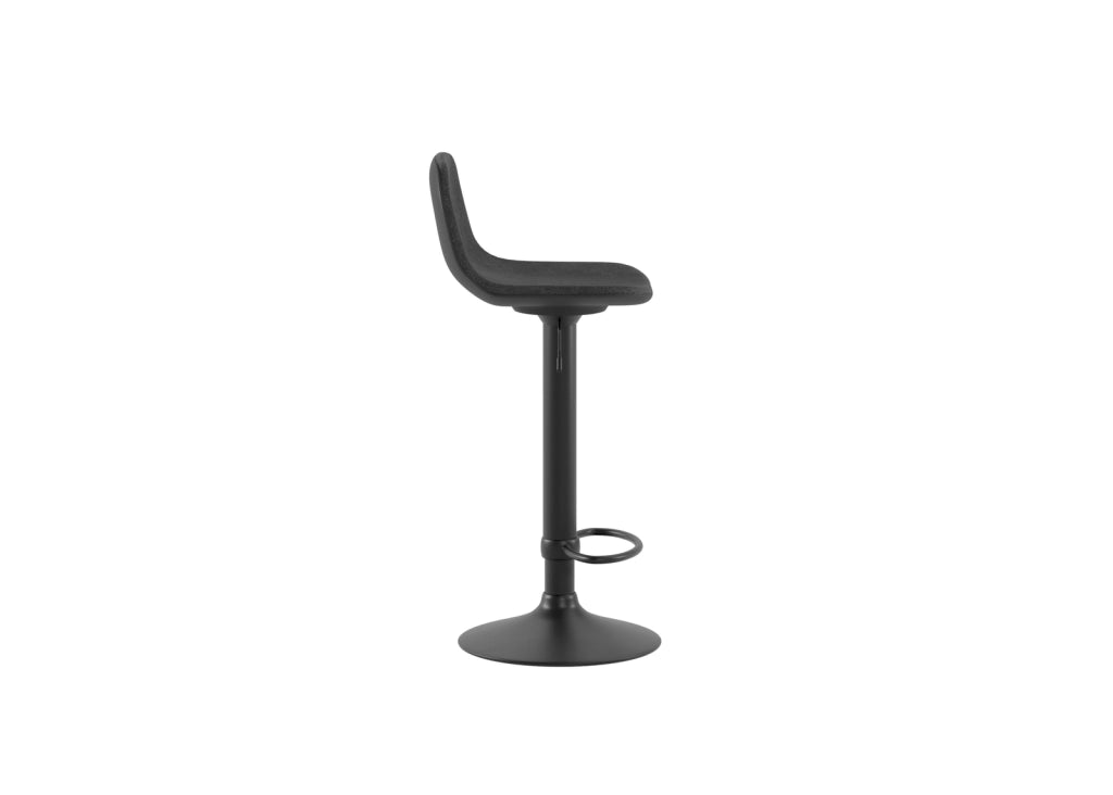 Teo - Sgabello in microfibra grigio scuro - Set da 2 pz