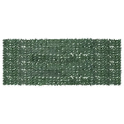 Paravento da Balcone con Foglie Verde Scuro 400x150 cm 315492