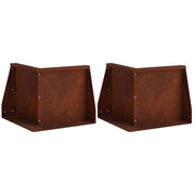 Muro di contenimento 2 pz 50 x 50 x 40 cm Acciaio Corten 8015184