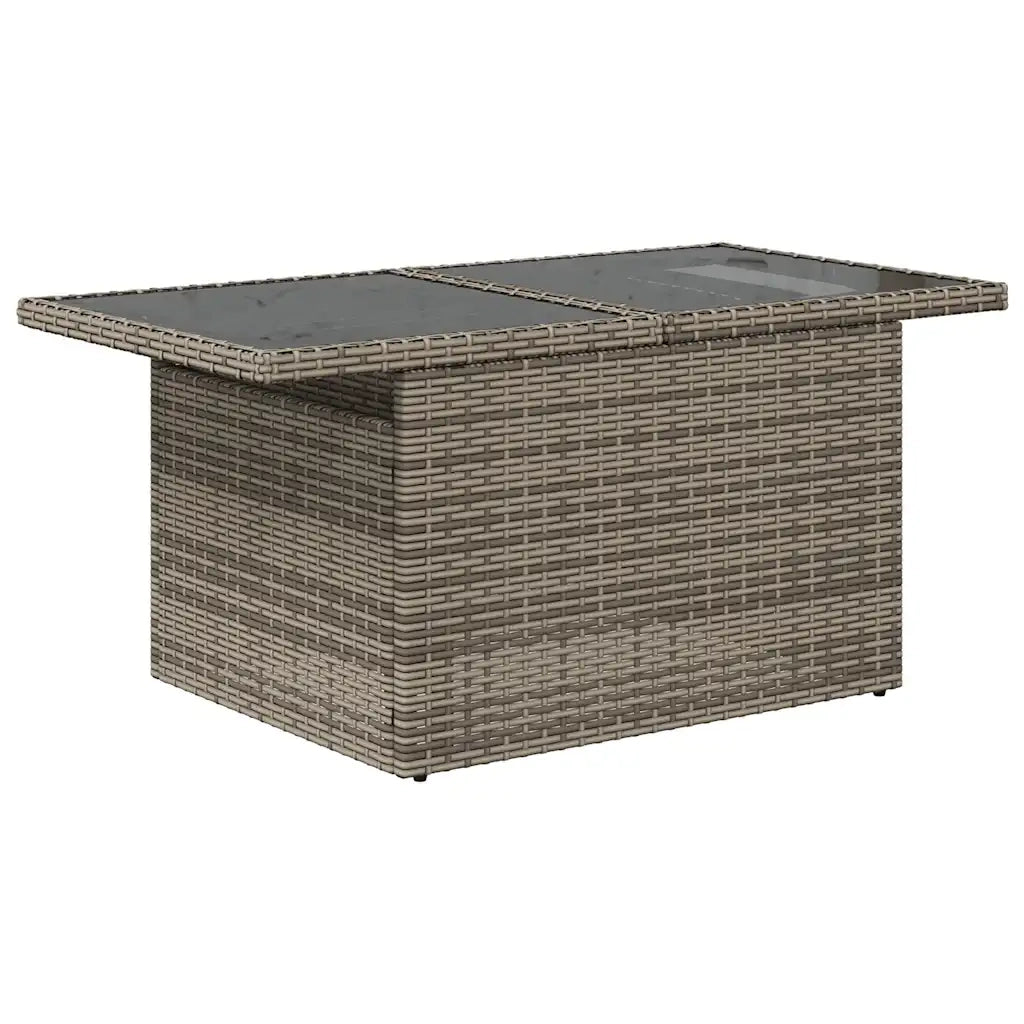 Set Divano da Giardino 8pz con Cuscini Grigio Polyrattan Acacia