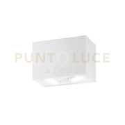 PLAFONIERA TOWN BIANCA QUADRATA 2 LUCI ATTACCO GU10 17,8X9,6X12,5CM