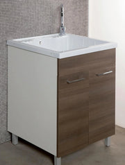 Mobile Lavatoio in ABS 55x45x89 cm 2 Ante Ambrosini Alyssa Marrone