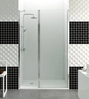 Box doccia frontale OPEN fisso 30 + porta battente 65 95 cm (95-100) cromo lucido vetro trasparente