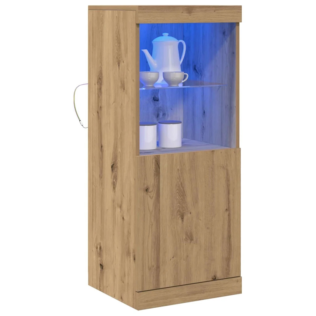 Credenza | Madia LED Rovere artigianale 41 x 37 x 100 cm Legno multistrato