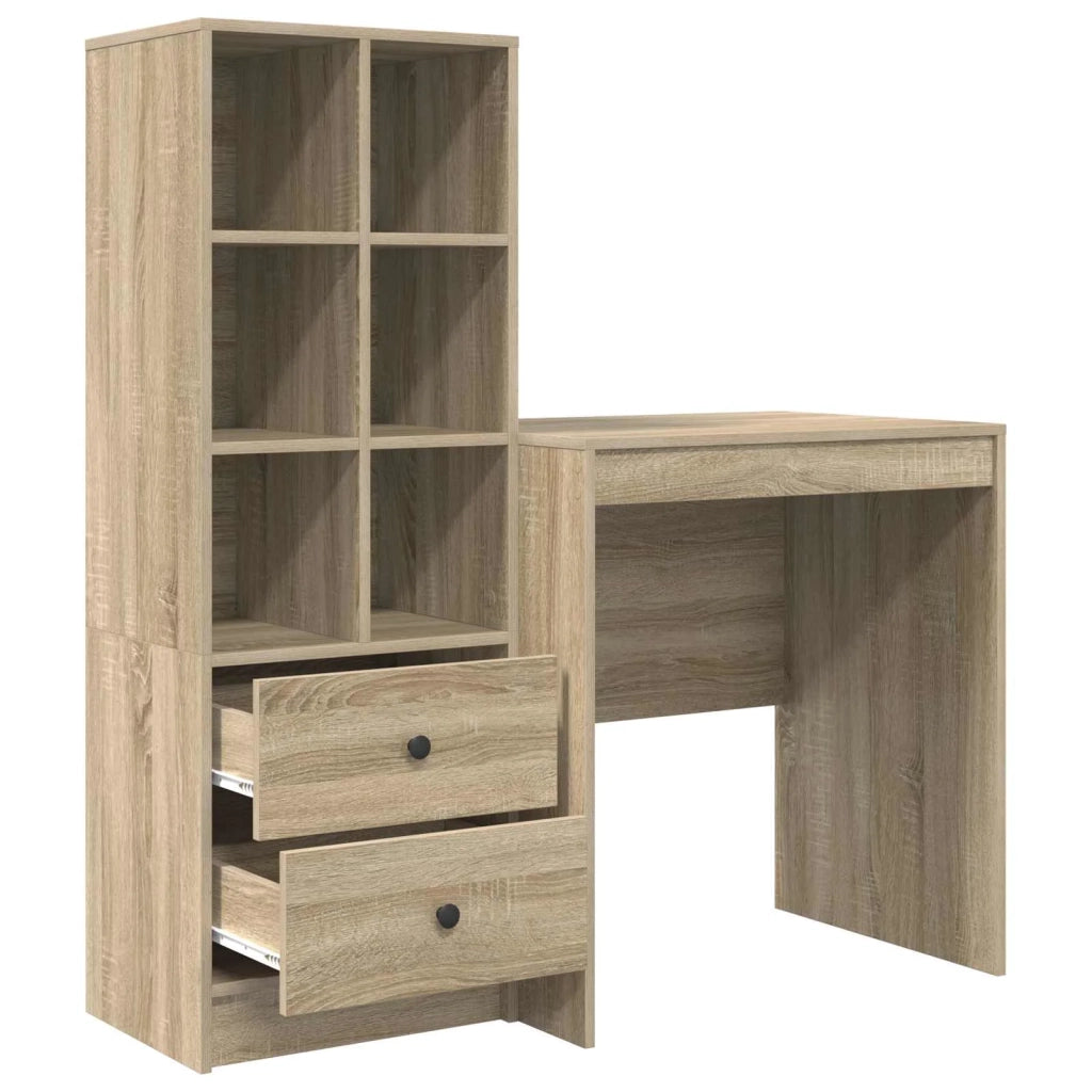 Scrivania con cassetto con lo scaffale 2 pcs Rovere Sonoma 3337347