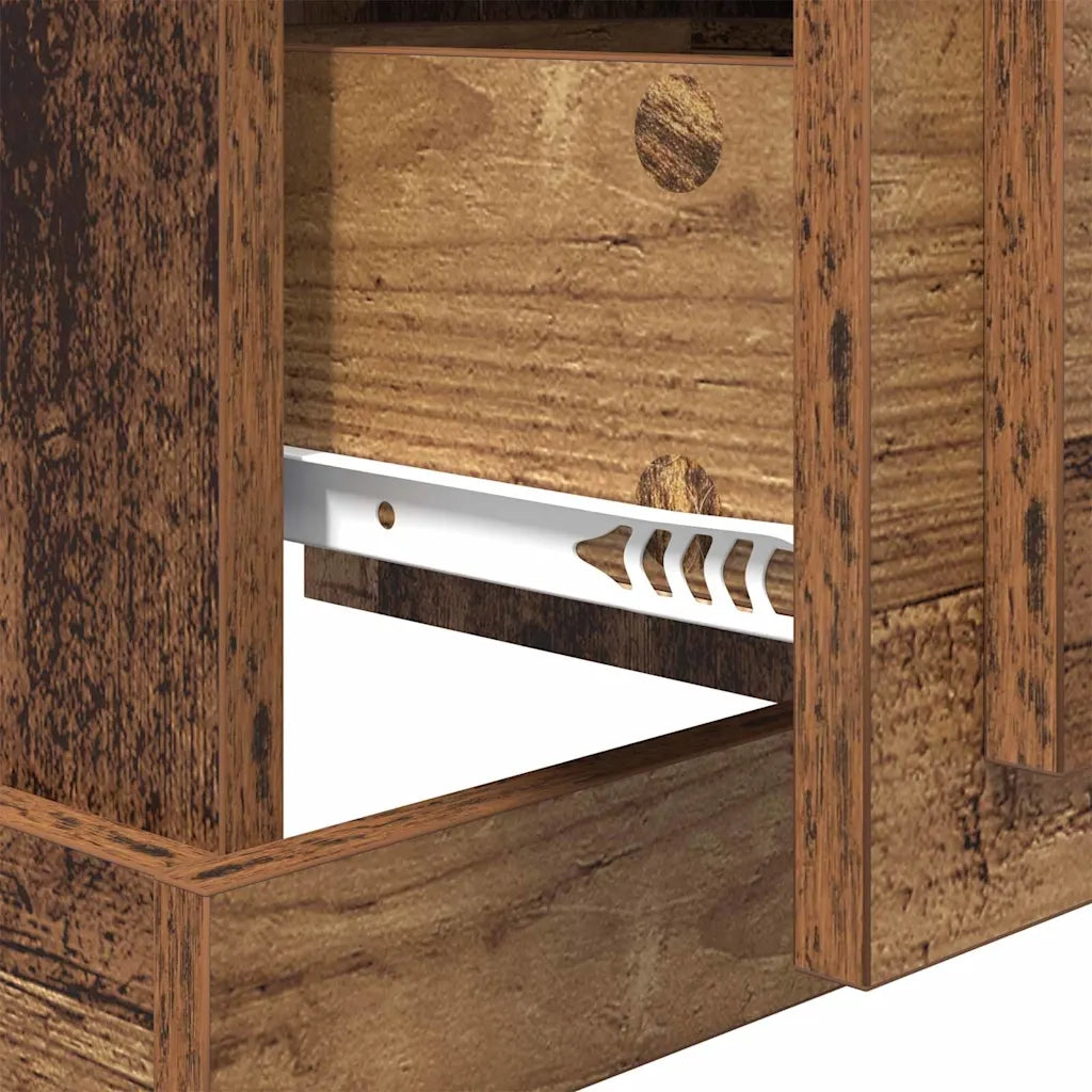Armadio da Notte con cassetto Legno vecchio 39 x 39 x 47.5 cm