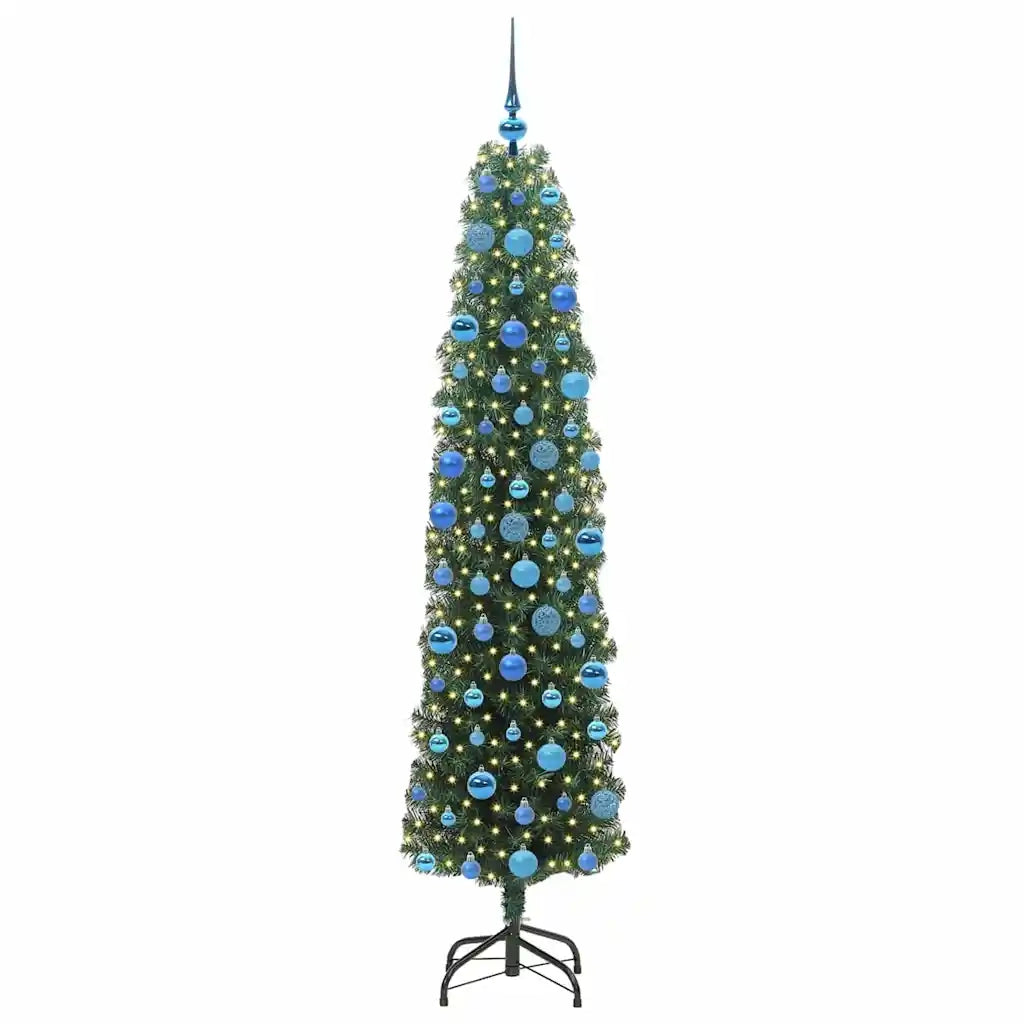 Albero di Natale artificiale con 300 LED Verde 180 cm