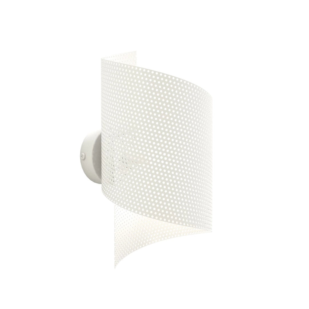 Lampada da parete Spiral in acciaio bianco