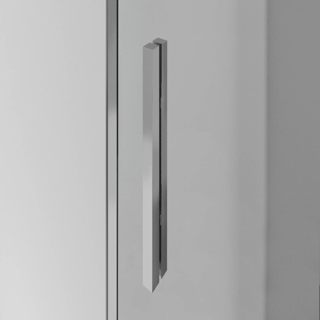 Box doccia frontale TEMPLE 1 fisso + 1 scorrevole 105 cm (100-105) cromo lucido vetro Frost Plus