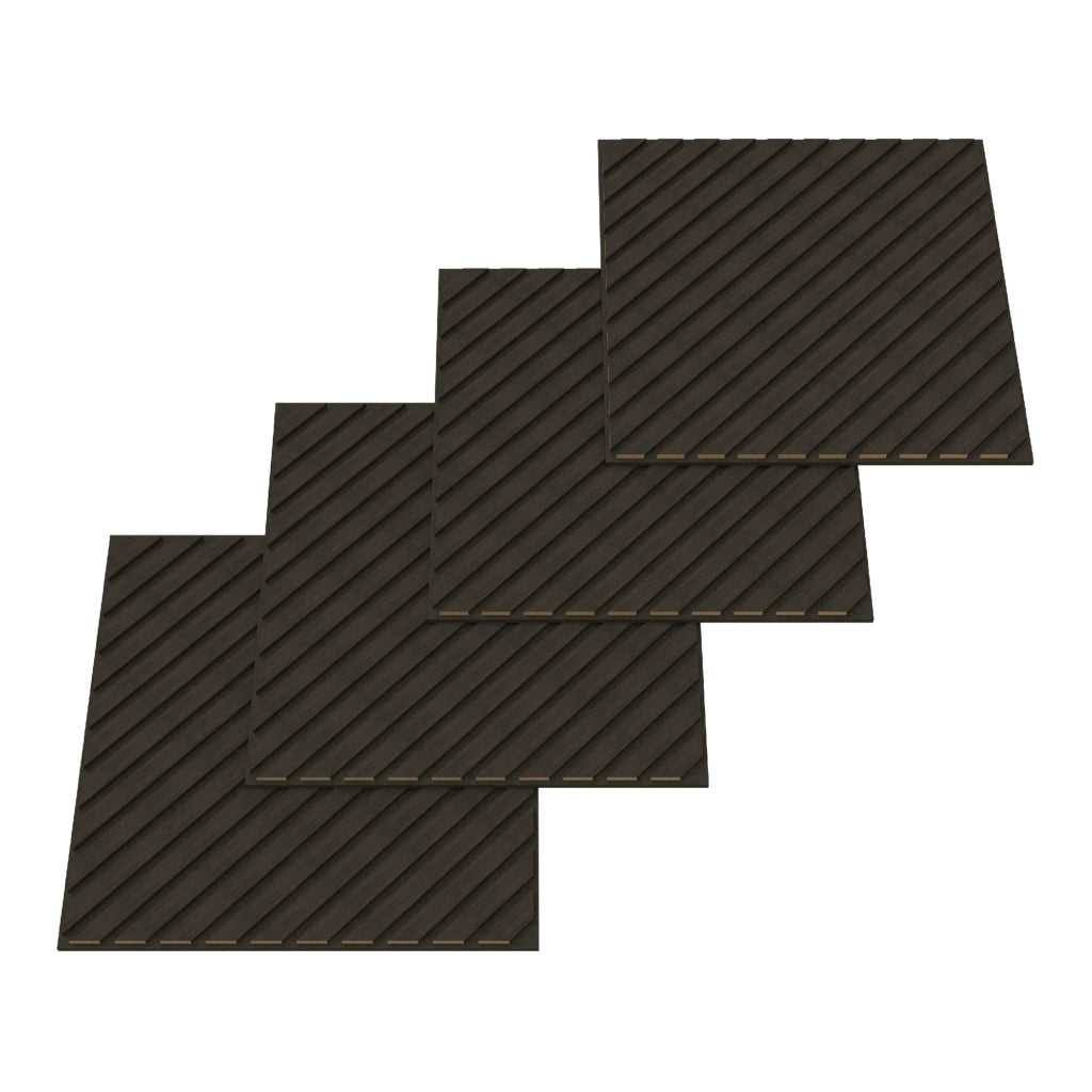 Set di 8 pannelli acustici con doghe diagonali 2,88 m² effetto rovere grigio scuro 03_0009926