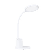 Lampada Da Tavolo Minimal Brolini Policarbonato Bianco Luce Led Integrato 2,1W