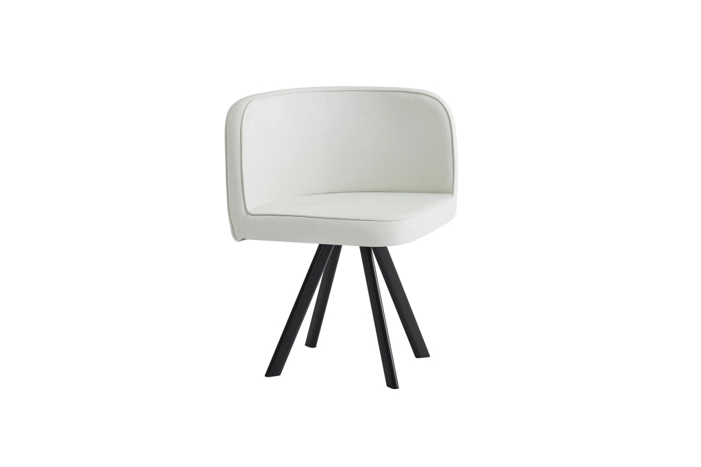 Set da pranzo con finitura effetto legno, composto da 6 sedie in tessuto di lino e un tavolo da pranzo (140 x 90 cm), beige e noce
