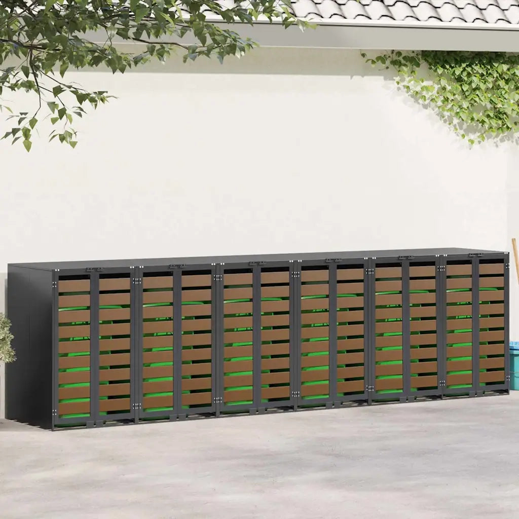 Contenitore per Rifiuti per 3 Bidoni 340 x 77.5 x 115.5 cm