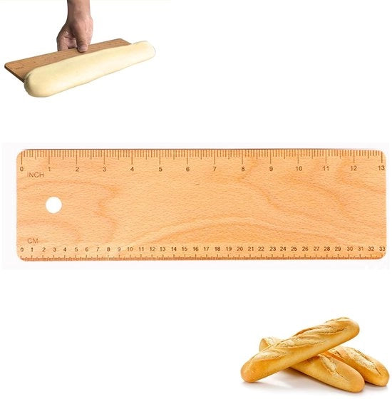 Piastra trasferimento 33 cm - Tagliatrice impasto in legno - Piastra da forno portatile - Attrezzo per pane - Sostenibile e facile da pulire - Raschiatore impasto