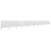 Paravento a 9 Pannelli in Tessuto-Divisorio 1200x160 cm Bianco Sabbia