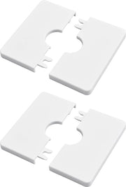 Decorative Set di Tappi per Doccia - 2 pezzi - ABS - Autoadesivo - Diametro 22 mm - Bianco