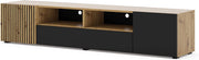 MOBILE PORTA TV  STAND TV SOGGIORNO 200x42x42cm ROVERE NERO OPACO