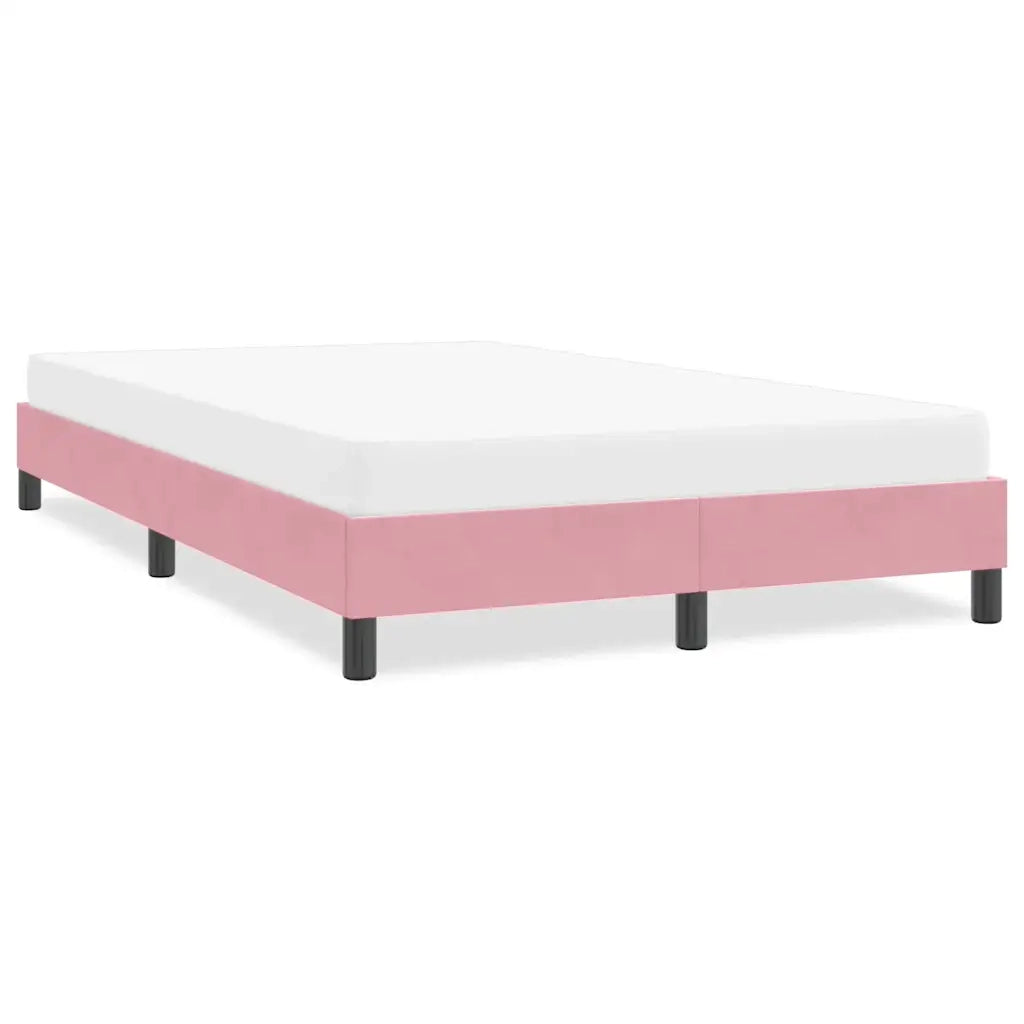 Letto matrimoniale | Letto per adulti | Giroletto senza Materasso Rosa 120x220 cm Velluto
