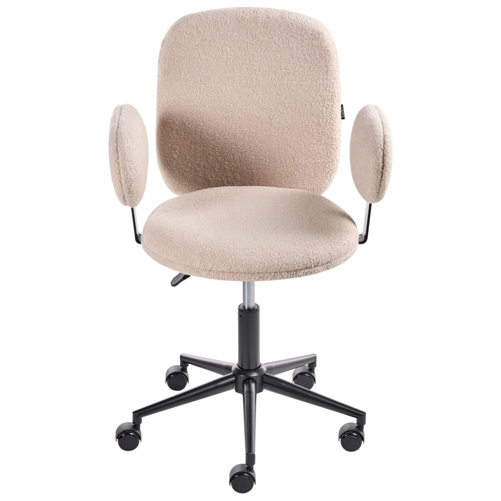 Sedia da scrivania per ufficio beige Boucle Base regolabile in altezza Ufficio moderno casa