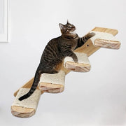 Scaffalature per gatti amichevoli - Scale per gatti in legno - Sgabelli per gatti - Legno di abete resistente - Arredamento per gatti sicuro - Ideale per arrampicarsi