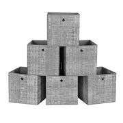 Scatola portaoggetti set di 6 cestini in tessuto non tessuto scatola portaoggetti per giocattoli grigio mélange 12_0003245