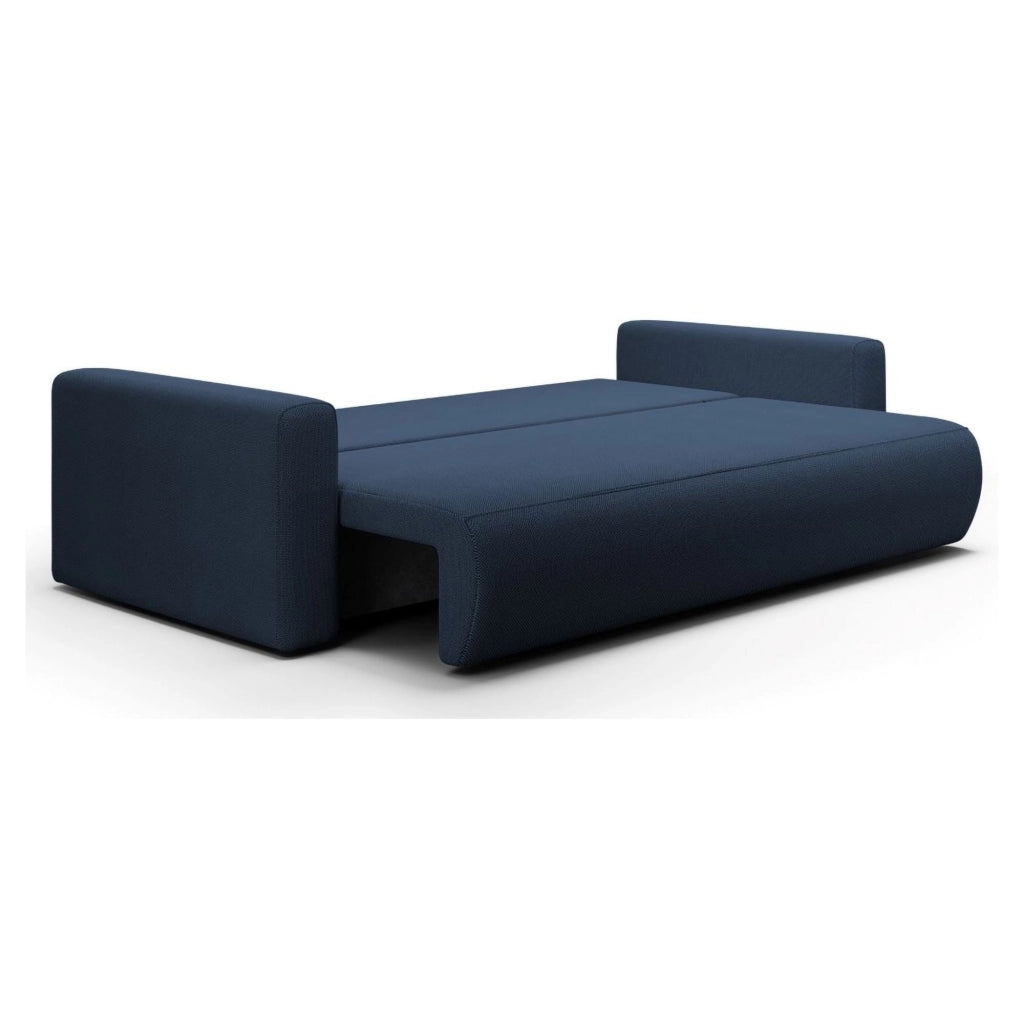 Erbezzo, Divano Letto 2 Posti Contenitore, 240x105 cm blu